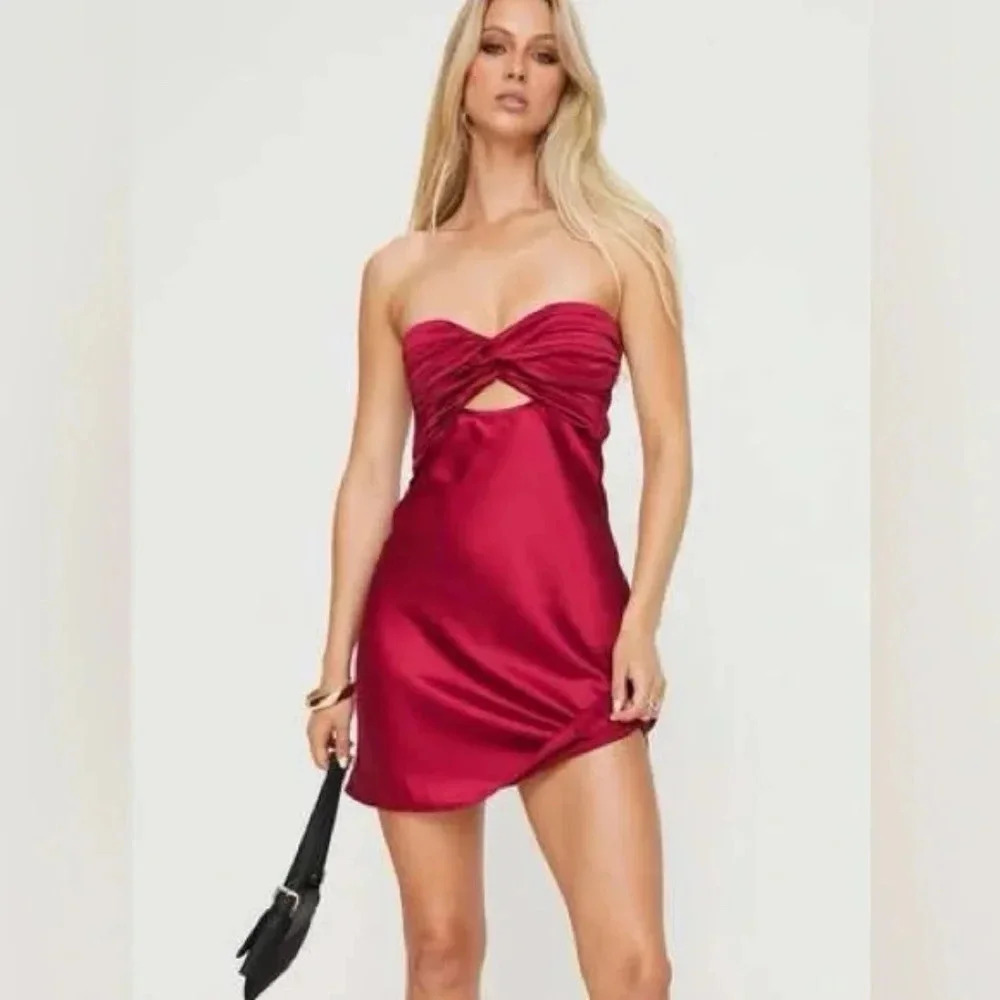 NWOT Princess‎ Polly Satin Strapless Mini Dress